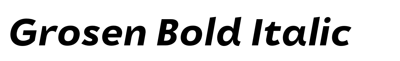 Grosen Bold Italic